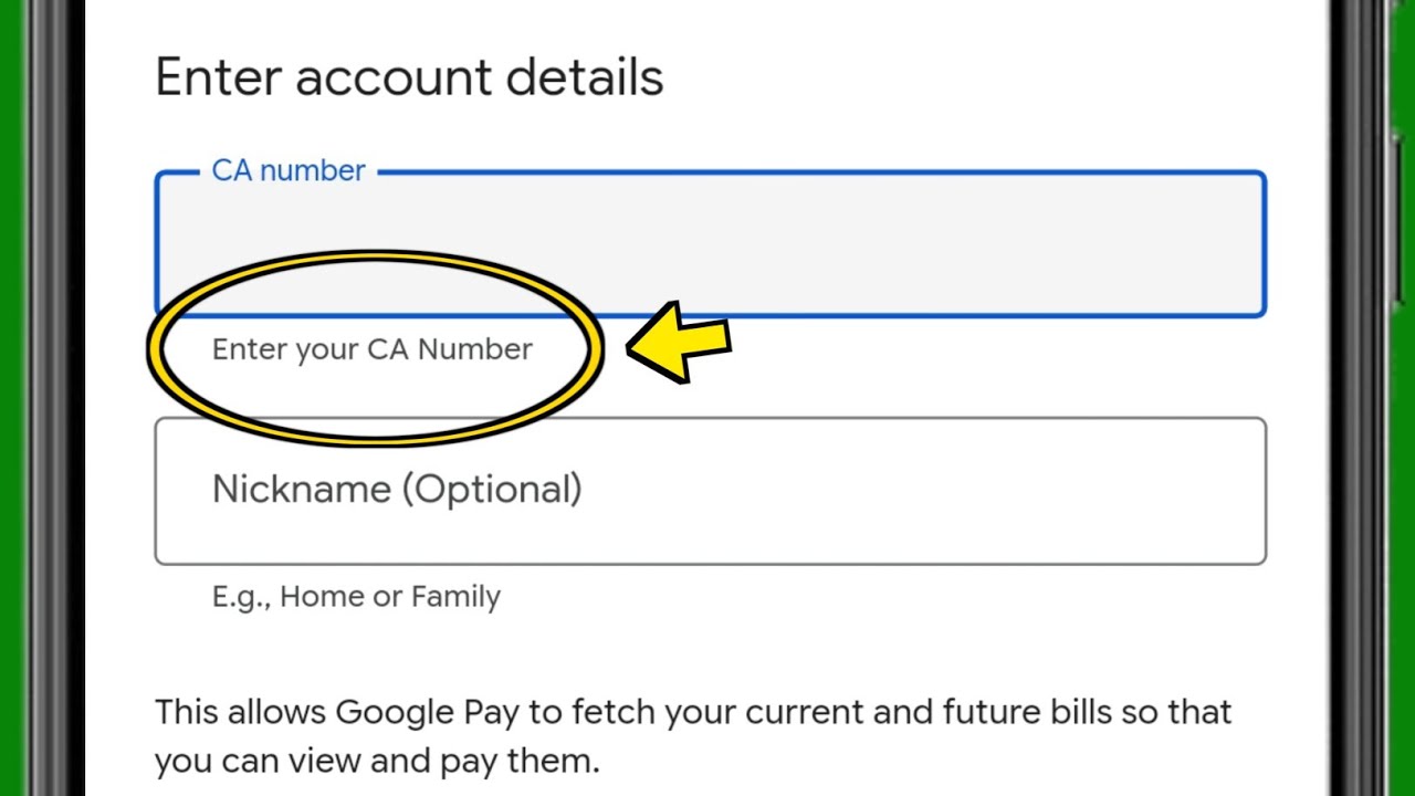 What is CA Number? Enter Your CA Number