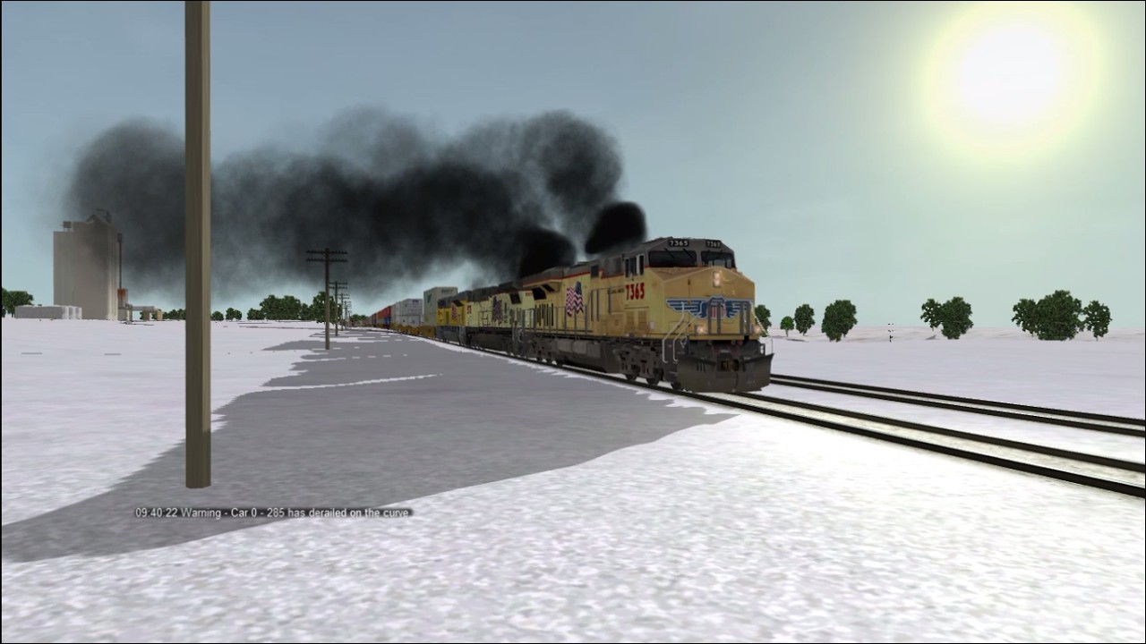 ORTS: UP C45ACCTE #7365 WB ZG2OAB-01 At Clinton, IA