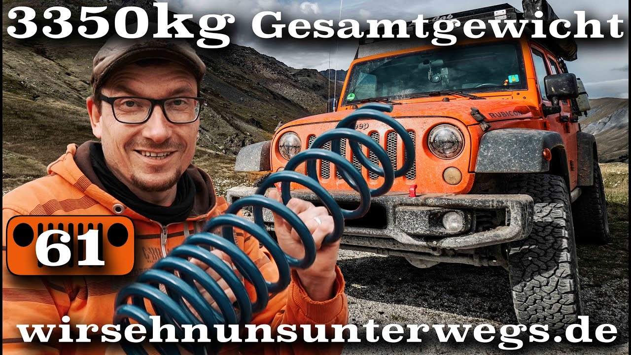 3350kg, Auflastung Jeep JK mit AEV-HC-Fahrwerk | AusbauVlog61 | wirsehnunsunterwegs.de
