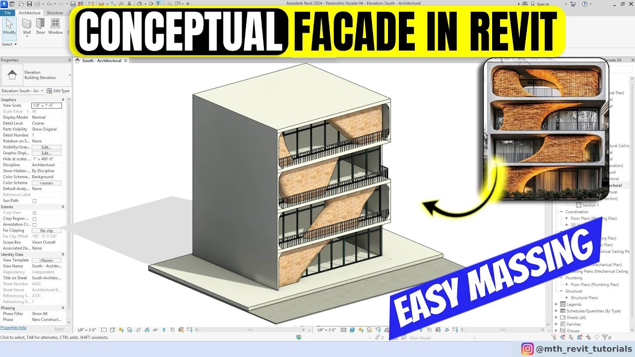 Modeling Conceptual Facade in Revit Tutorial | A Step-by-Step Guide
