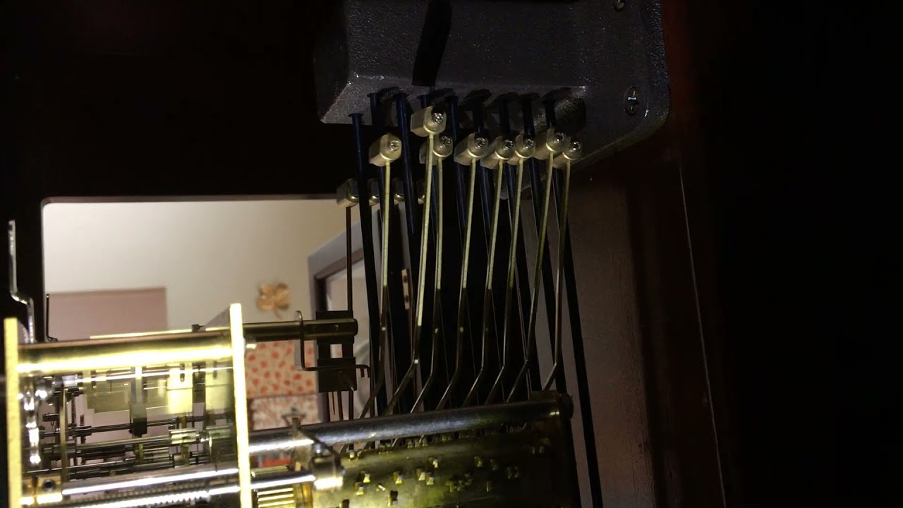 My Howard Miller Eisenhower Grandfather Clock Chiming (Viewing The Inside)