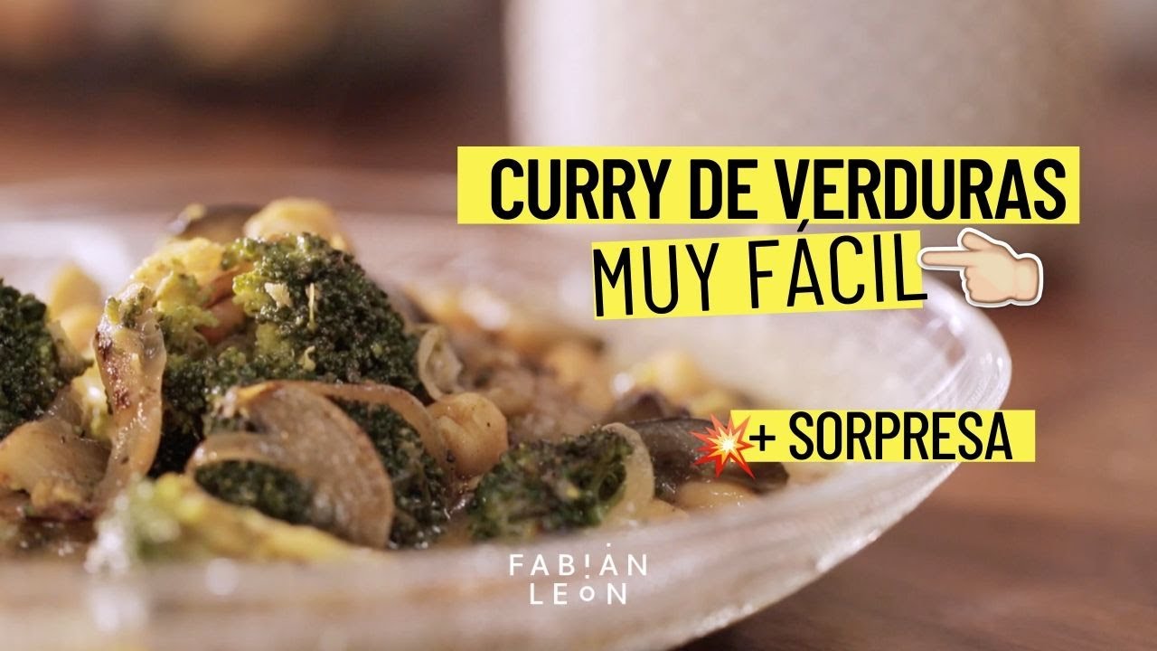 Como hacer un CURRY DE VERDURAS con leche de coco | Receta fácil y rápida