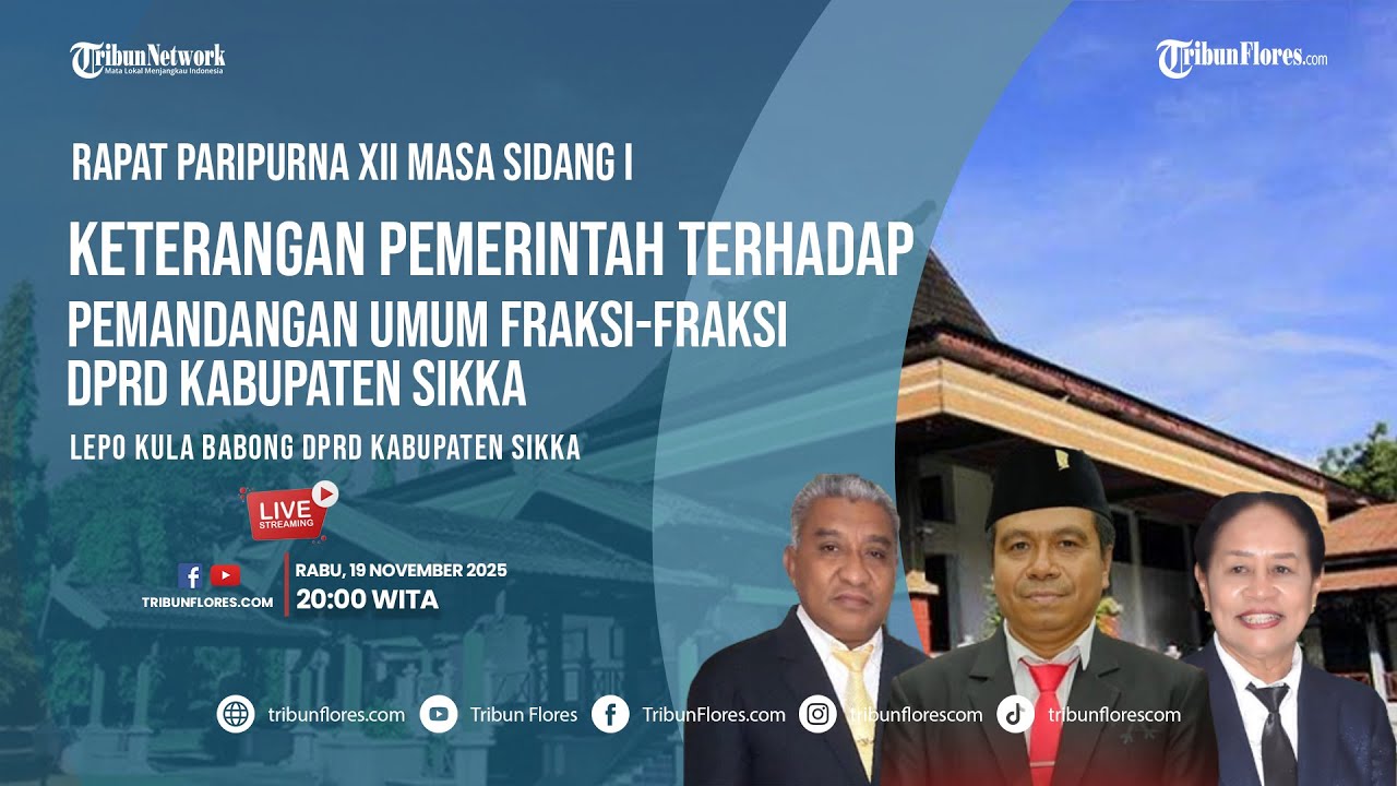🔴LIVE STREAMING TAHAP III RAPAT PARIPURNA XII MASA SIDANG I TAHUN SIDANG 2025/2026 DPRD SIKKA
