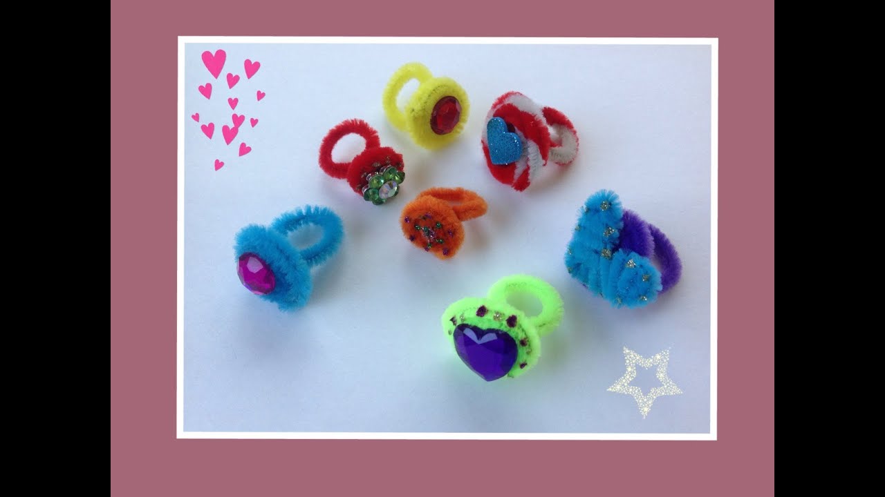 ANILLOS HECHOS CON LIMPIA PIPAS.- RINGS WITH PIPE CLEANERS .