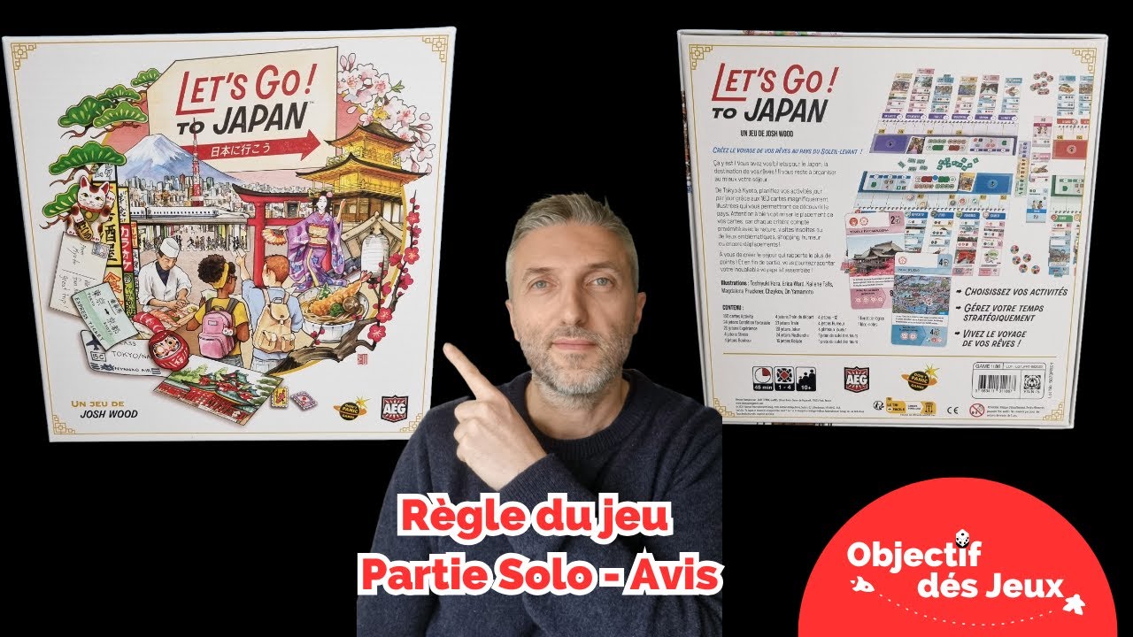 LET'S GO TO JAPAN Comment jouer une partie solo vidéo règle du jeu de société. Don't panic games