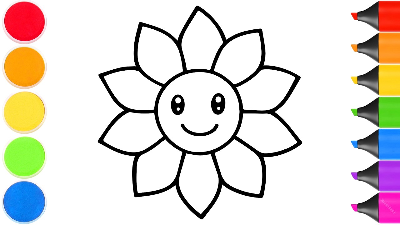 How to draw a cute Flower | easy step by step tutorial