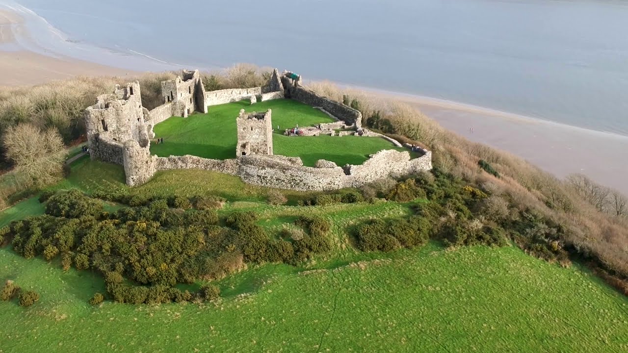 Llansteffan Castle . Camarthen DJI SPARK