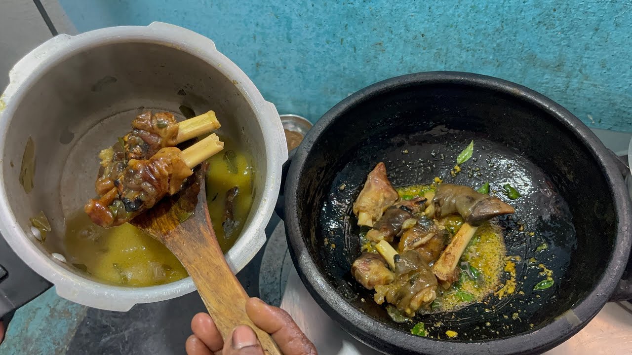 Mutton Paya Curry Gravy Recipe😋👌మటన్ పాయ కర్రీ చేసినం👍