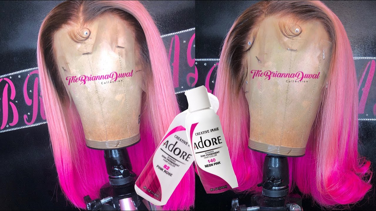 How to: water color method| PINK OMBRE| Marilyn ROSE G| pink chocolate bob wig