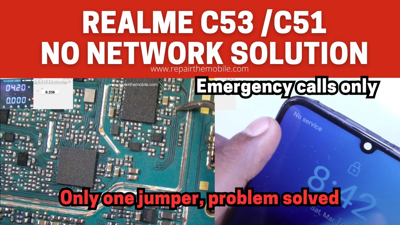 Realme C53 / C51 Нет сети, только экстренные вызовы Решение