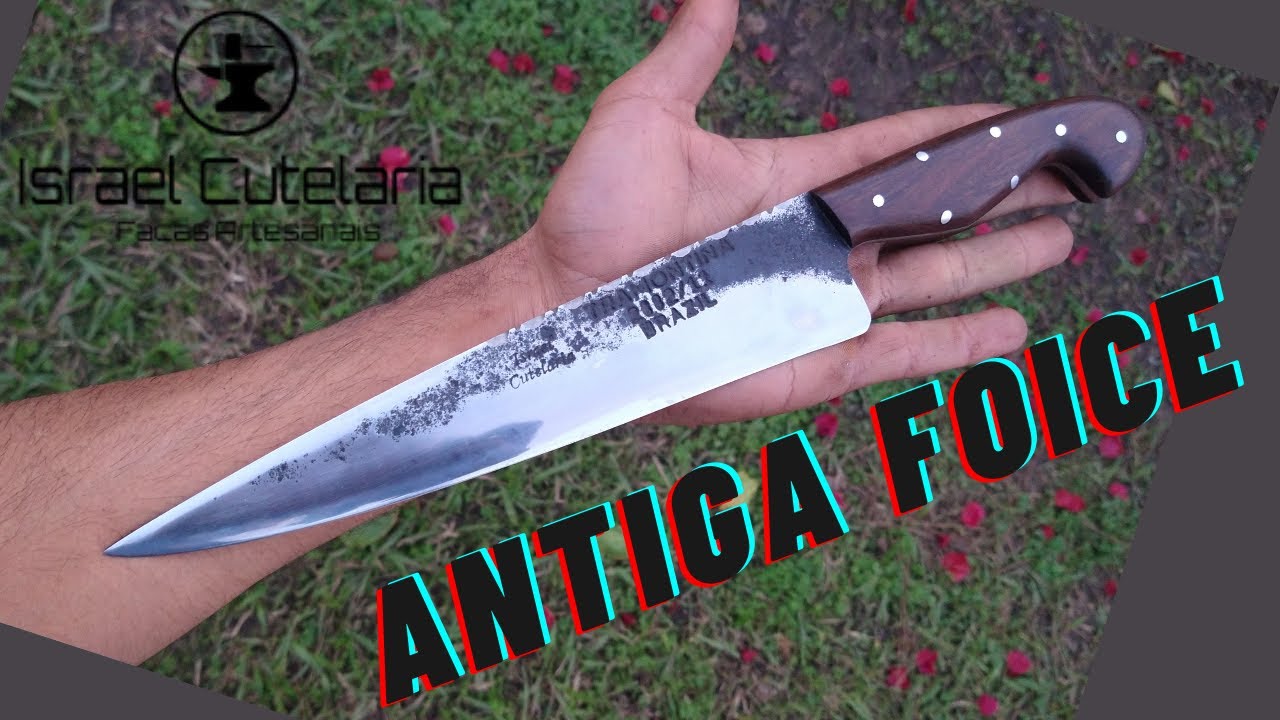 ✅ TRANSFORMEI UMA ANTIGA FOICE EM UMA FACA GÁUCHA GAUDÉRIA FORJADA!!! COMPLETO