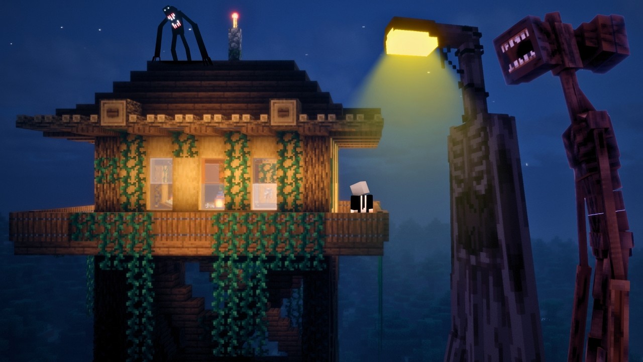I Survived 7 Days in a HAUNTED Forest in Minecraft