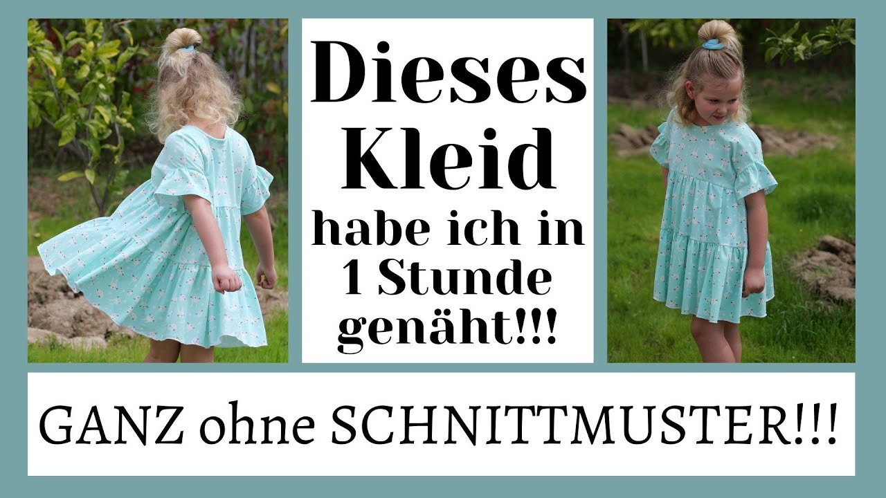 Dieses Kleid habe ich in einer Stunde genäht - OHNE SCHNITTMUSTER! DIY mit Annas Nähschule