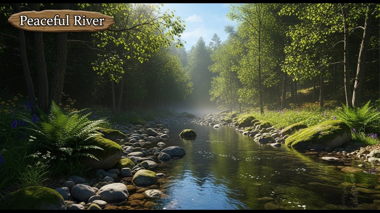 Flowing River Water 🌊 Gentle Stream Sound for Sleep, Focus, and Relaxation #898