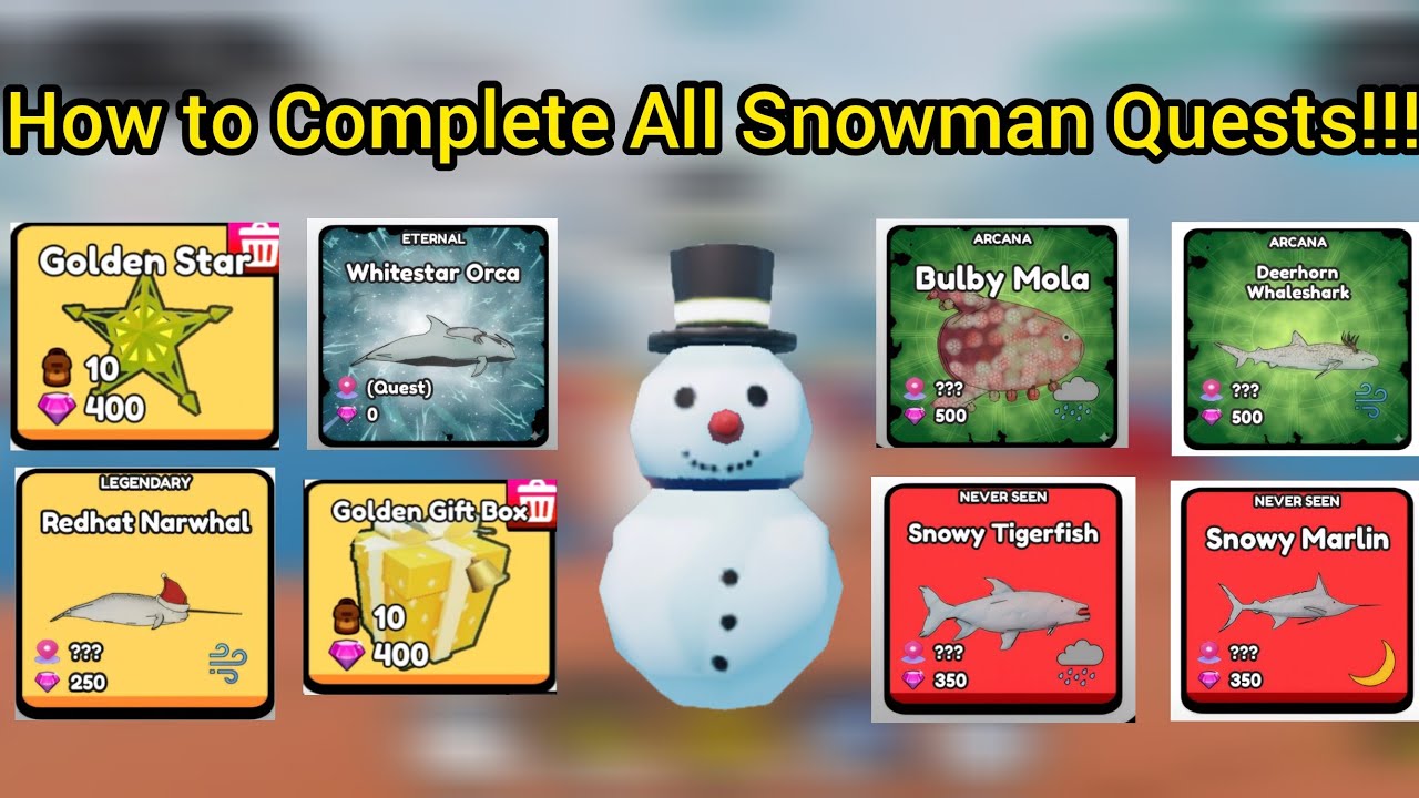 ☃️🎄 How to Complete All Snowman Quests in Become a Deep Sea Explorer