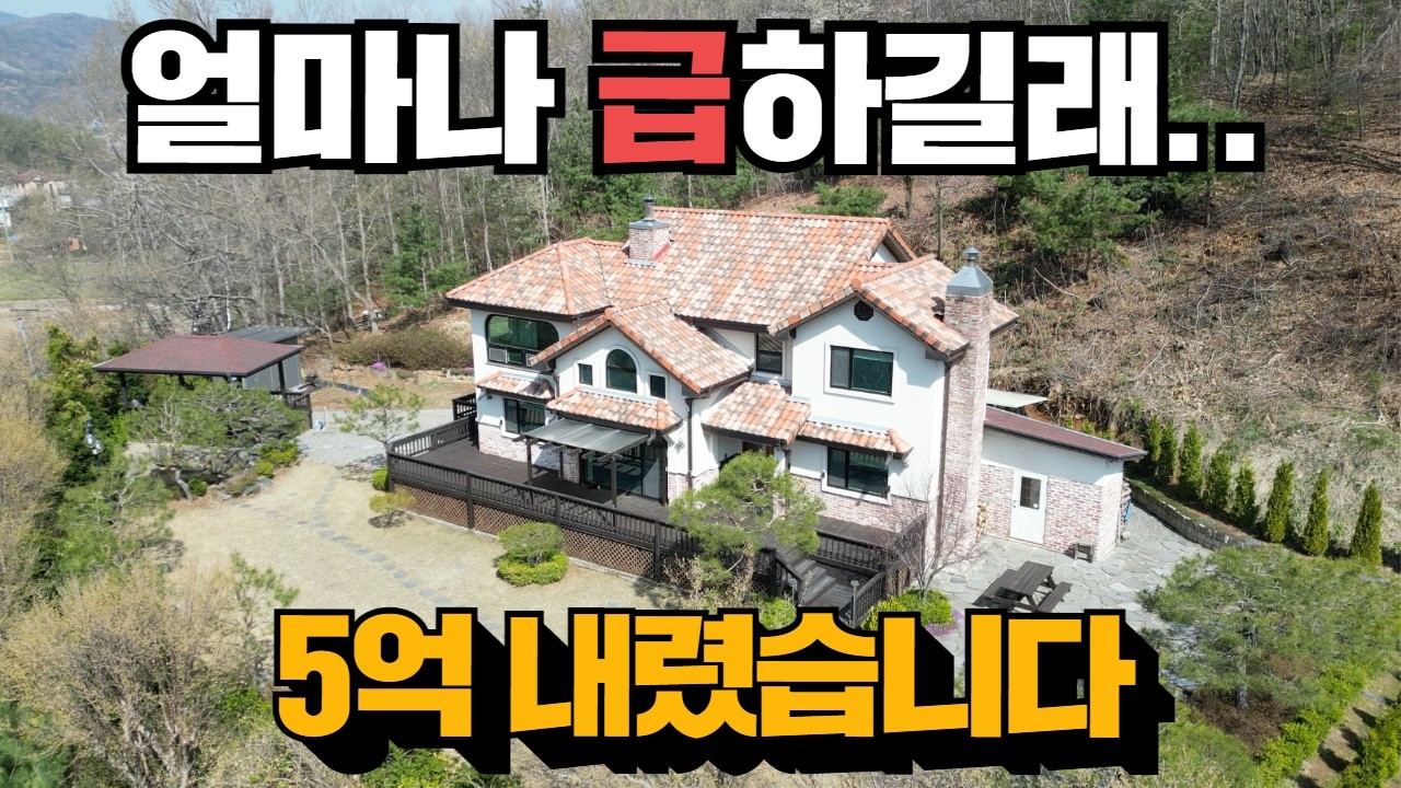 (초급매) 50%폭락! 이태리 자재로 도배! 양평 전원주택!