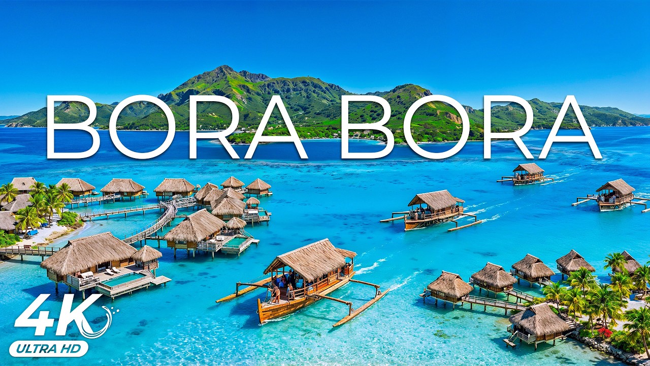 Bora Bora 4K UHD - Turquoise Lagoons, Coral Gardens and Soft Sun Over Endless Pacific Waters