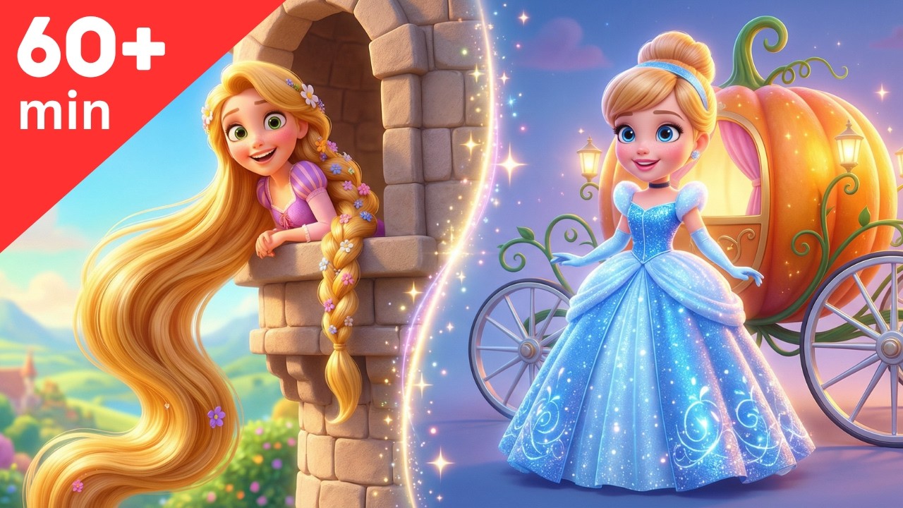 Princess Fairy Tales Compilation 👑 Rapunzel, Cinderella & More! | 1 Hour Kids Stories ✨