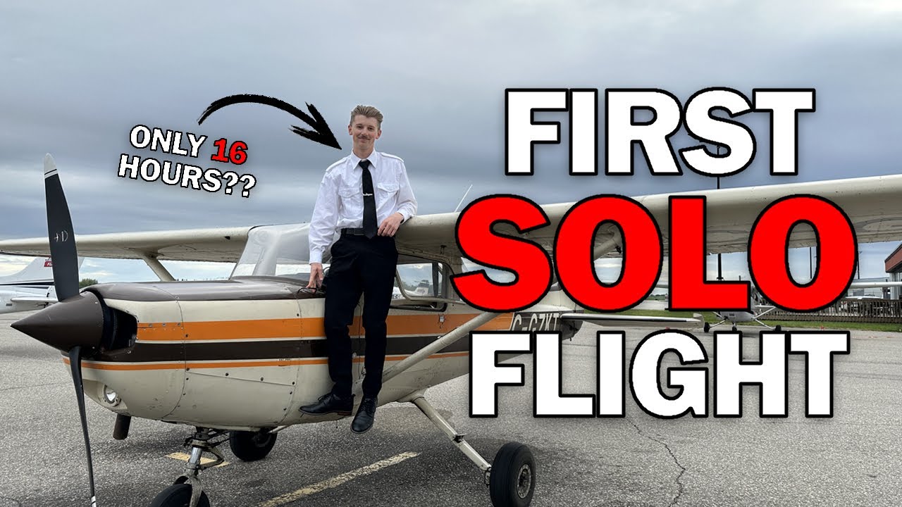 FIRST SOLO FLIGHT | Cockpit Audio & POV | Cessna 152