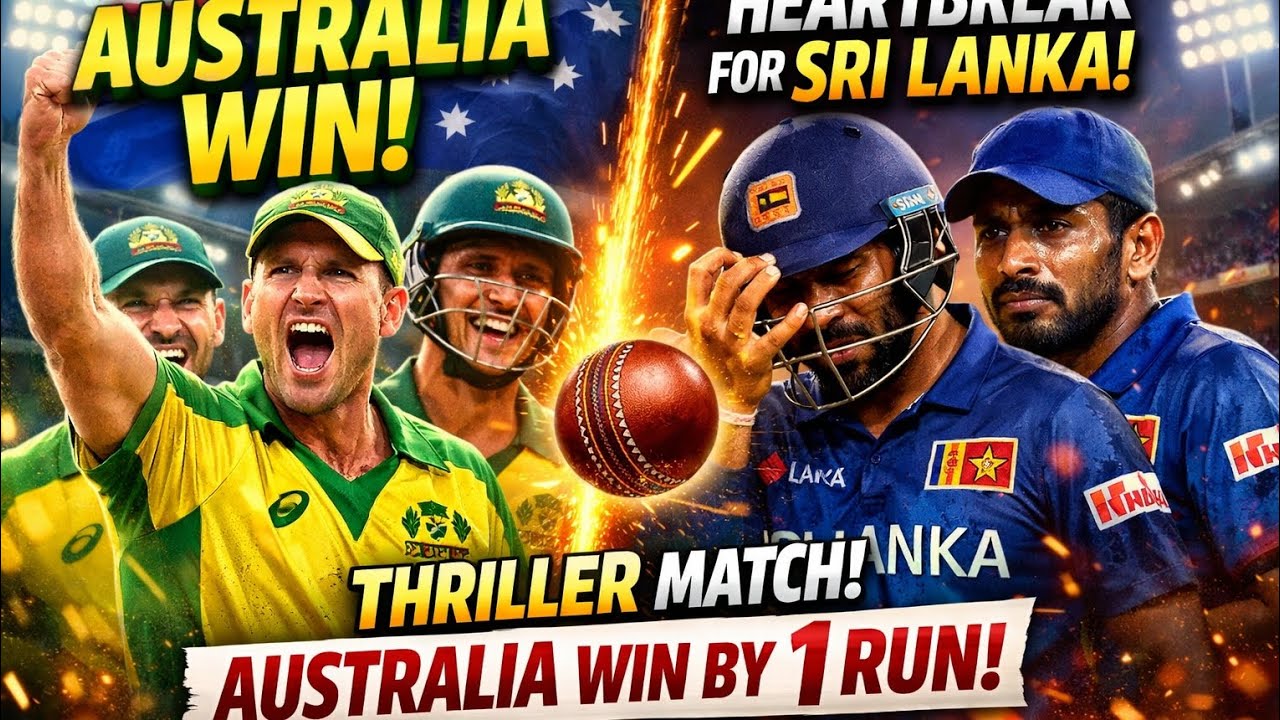 Australia vs Sri Lanka | Australia Win by 1 Run | Last Over Thriller gameplay 