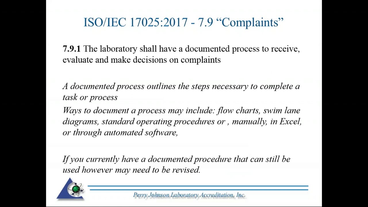 ISO/IEC 17025:2017 Section 7.9 - Complaints