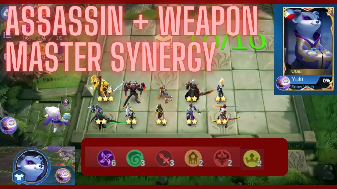 Assassin and Weapon Master Synergy Using Commander Yuki! | Magic Chess | MLBB