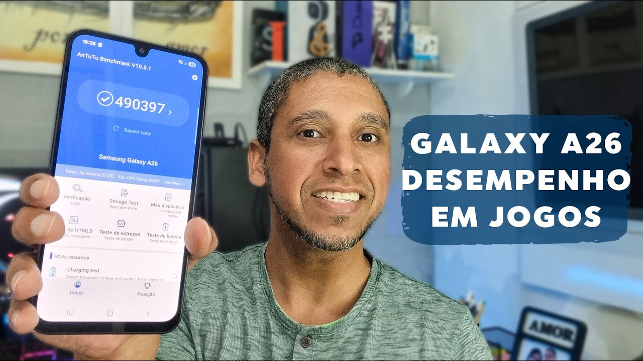 A melhor opção para jogar até R$ 1.500,00? Galaxy A26 - Desempenho em Jogos