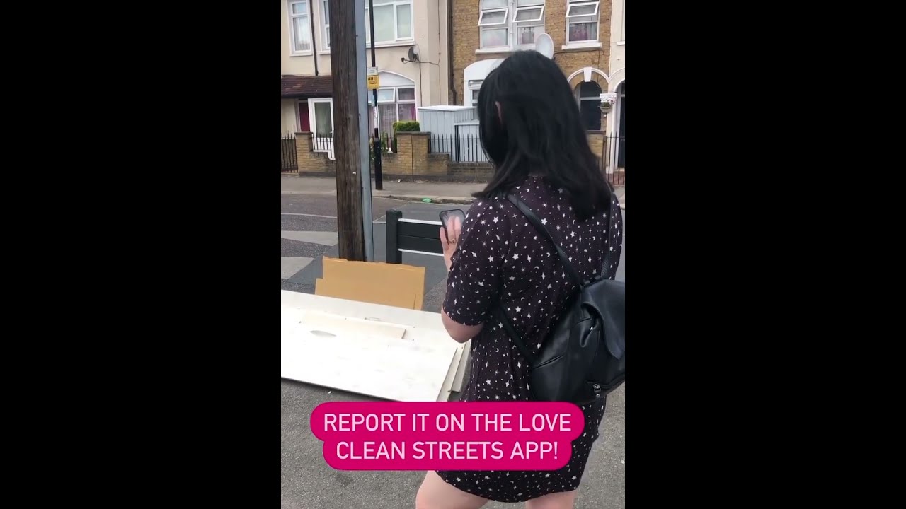 Report fly-tipping on the Love Clean Streets app