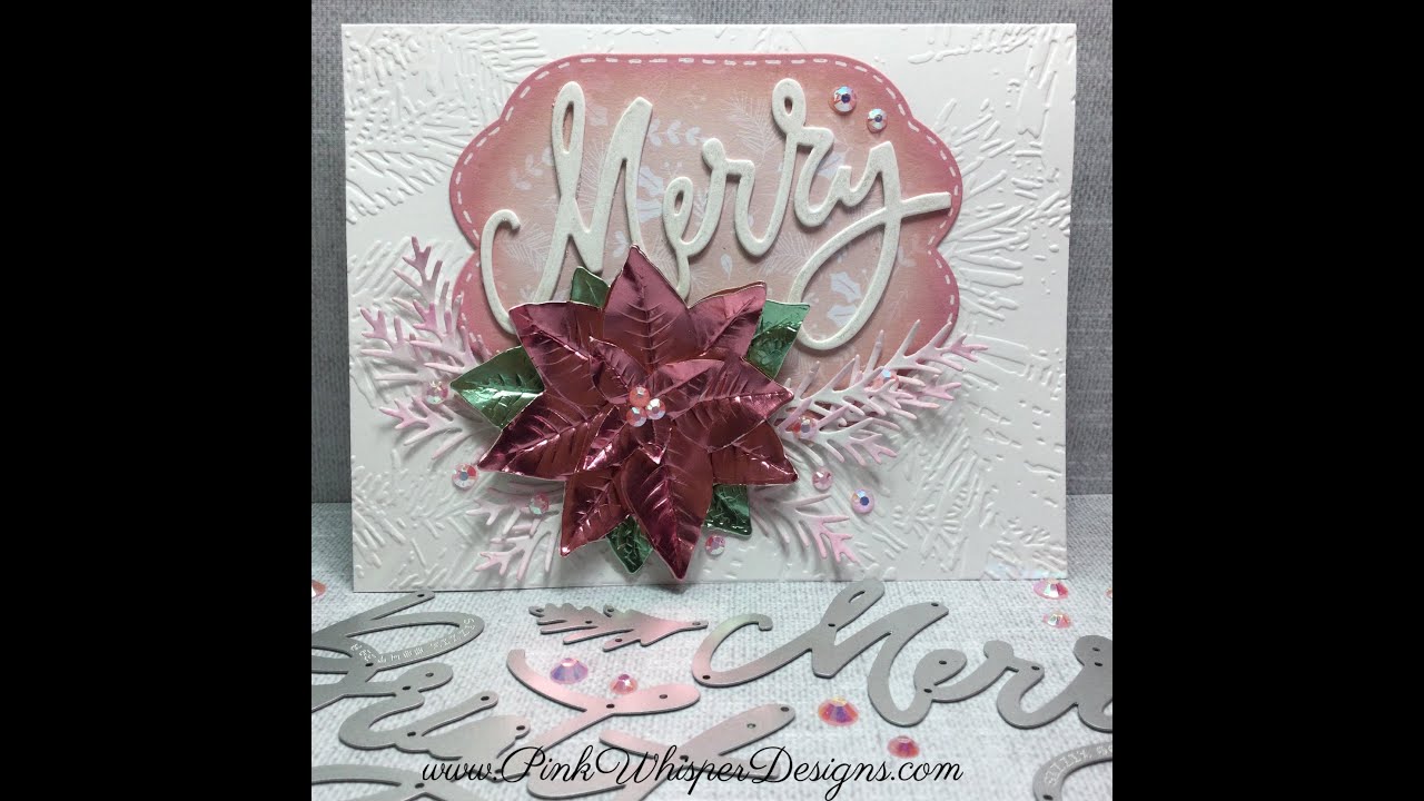Elegant Sizzix 3D Poinsettia Card