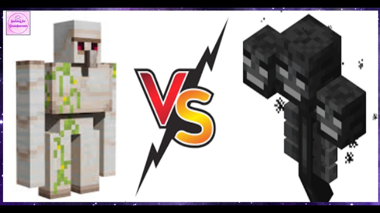 Golem vs Wither Boss #minecraft  G4G