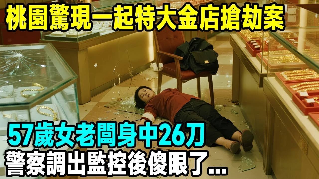 桃園57歲金店女老闆，在店裡被捅26刀，警察調出監控後傻眼了   「茶桌老故事」