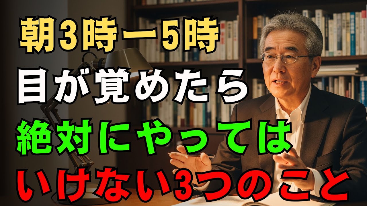 「また3時に目が覚めた…」 朝5時前に絶対やってはいけない3つのこと | 高齢者の不眠症