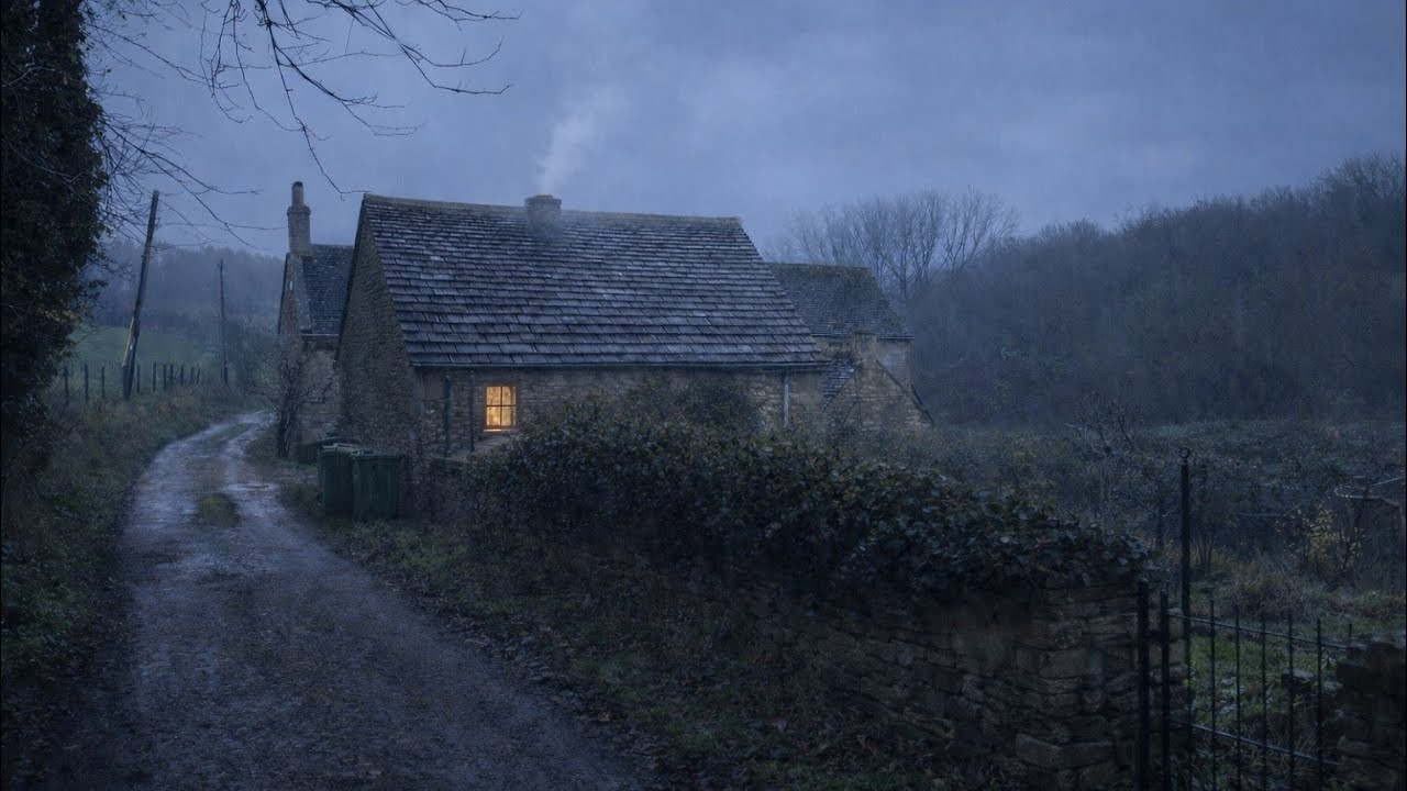 Before the Village Wakes - Serene Rain Walk in Eastington, ENGLAND
