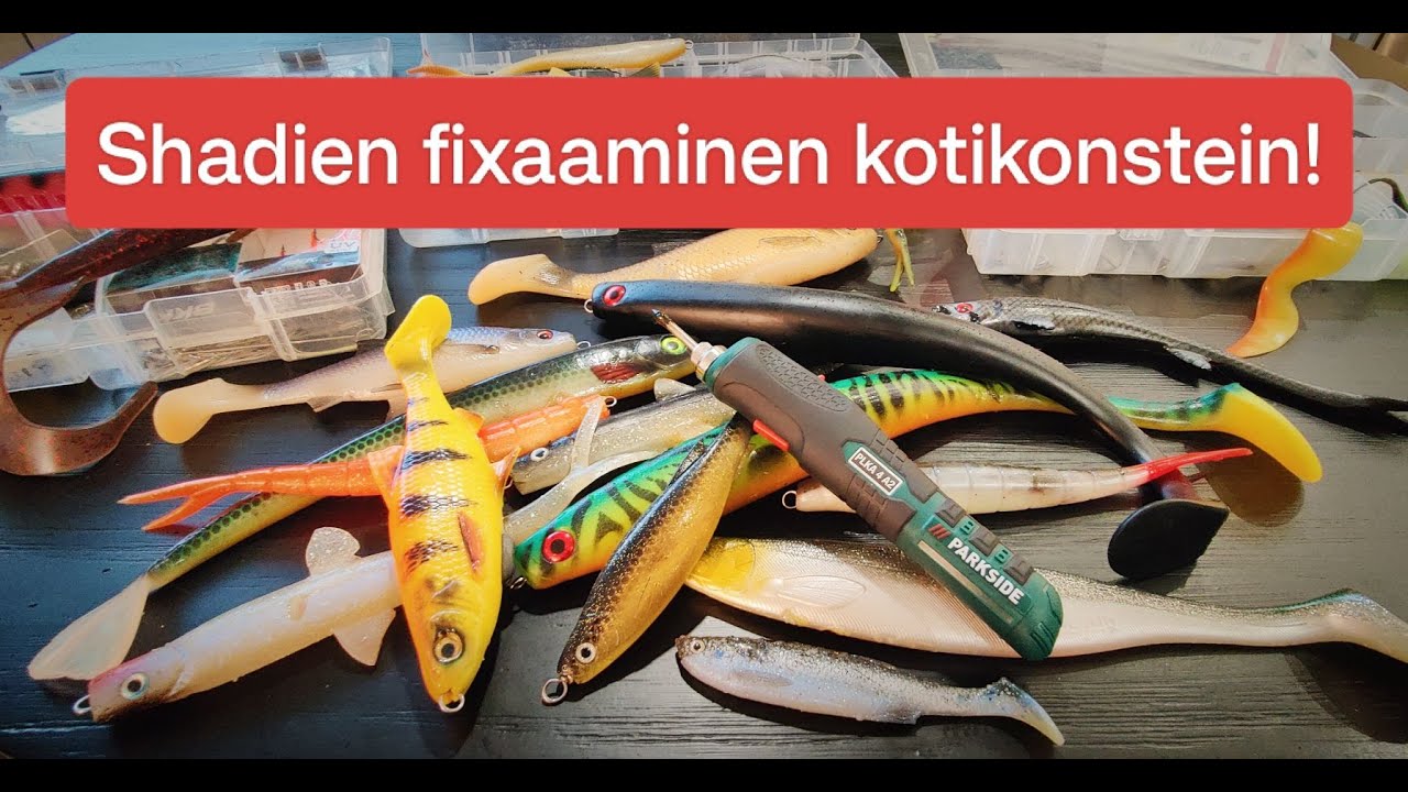 Pehmovieheiden/shadien korjaaminen - Soft swimbait repair
