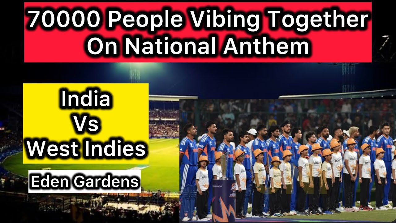 70000 People Vibing Together on National Anthem at Eden Gardens | India vs West Indies