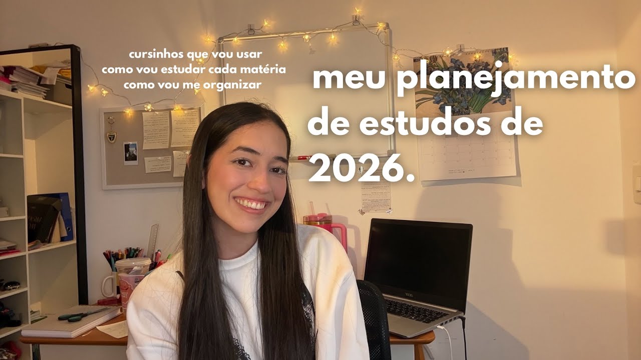 TUDO sobre como vou estudar em 2026.