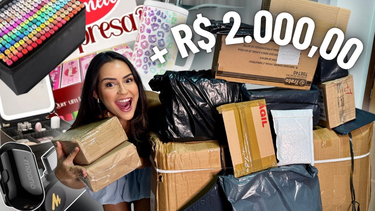 Esse é o MAIOR UNBOXING do canal: Compras da internet nos últimos dias Shopee, Shein e Aliexpress!!