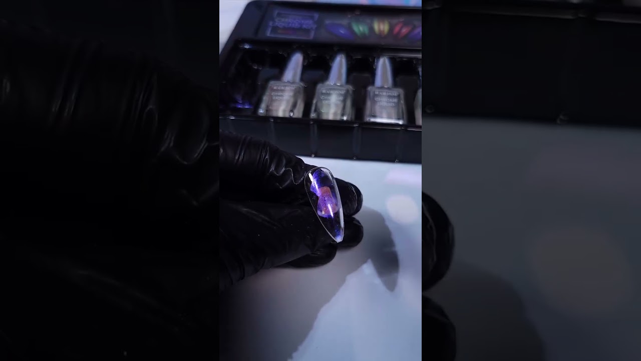 ✨ Say hello to the Aurora Magic Liquid Chrome Powder Kit #nailtrends2024 #rarjsmstyle #metallicnails