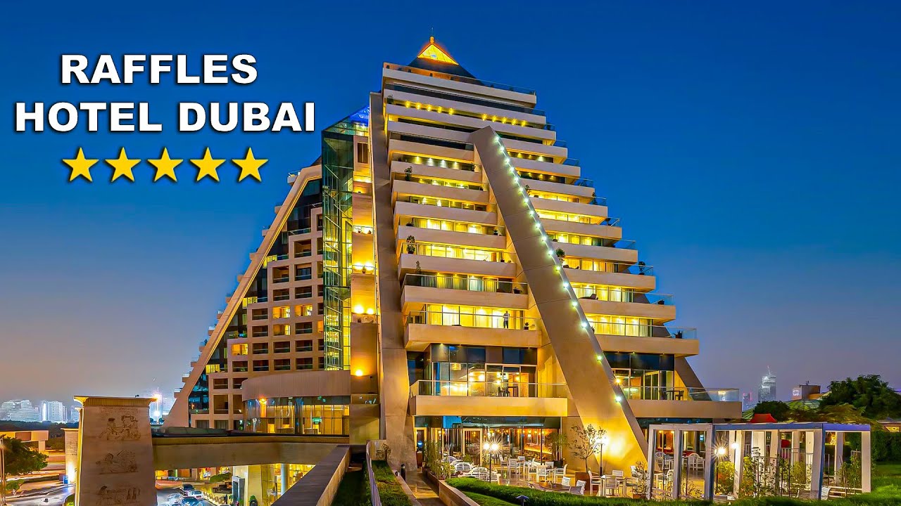 Raffles Dubai Hotel Tour – A Pyramid of Extravagance!