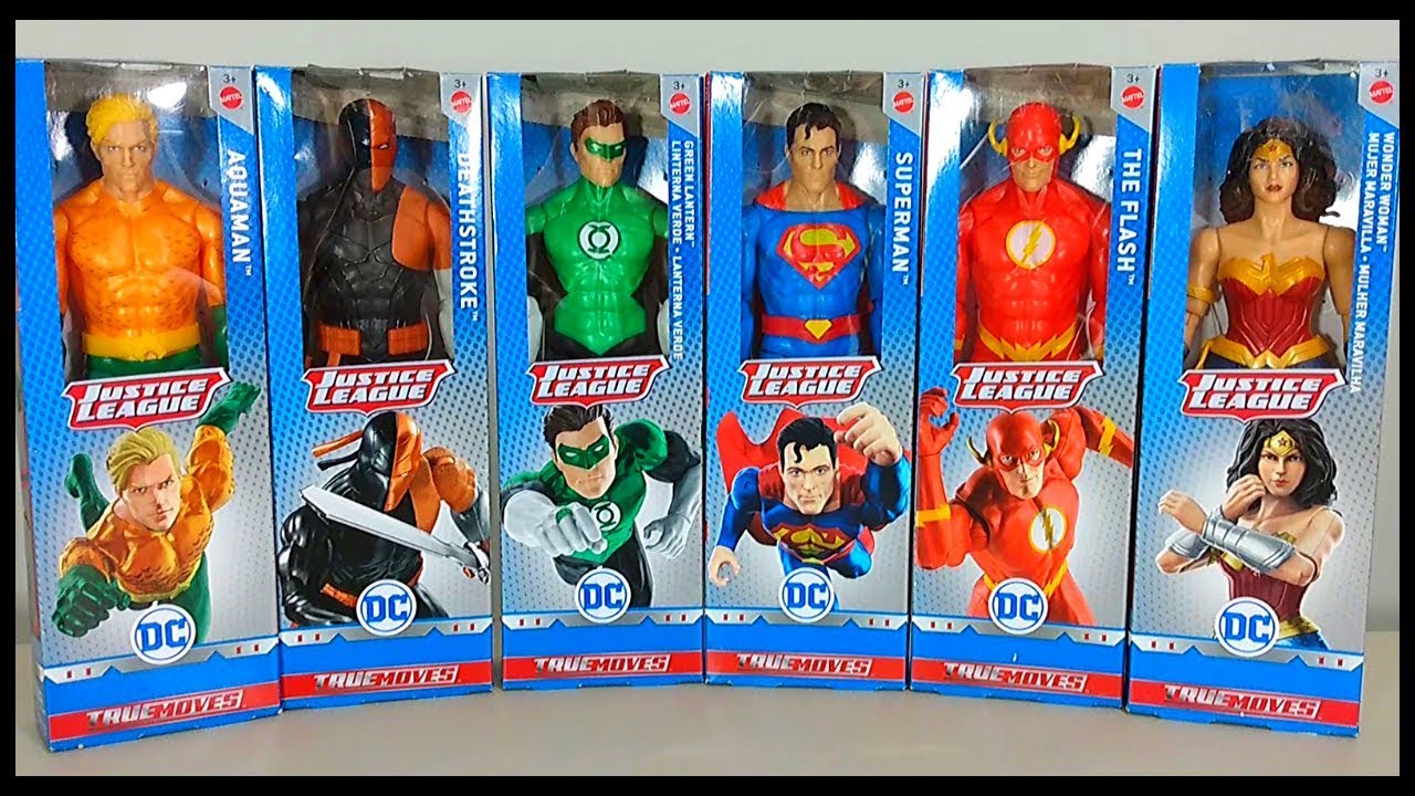 6 Bonecos Liga da Justiça - Super Coleção DC Comics 30 cm - Mattel True Moves - Toy Brinquedos