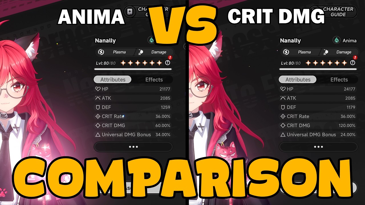 Nanally build CRIT DMG OR ANIMA comparison | NTE