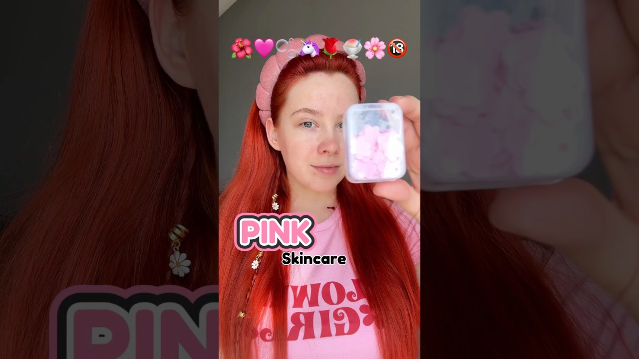 PINK skincare 💗what&rsquo;s next? #asmr #skincare #beauty #girl #shorts #viral #fyp #pink #skincareroutine