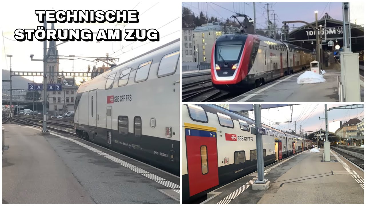 (SBB FV Dosto) mit Technischen Störungen beim Bahnhof St. Gallen