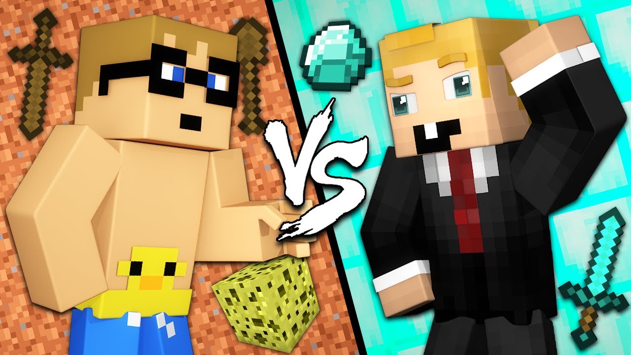 Smart Noob vs. Stupid Pro - Minecraft