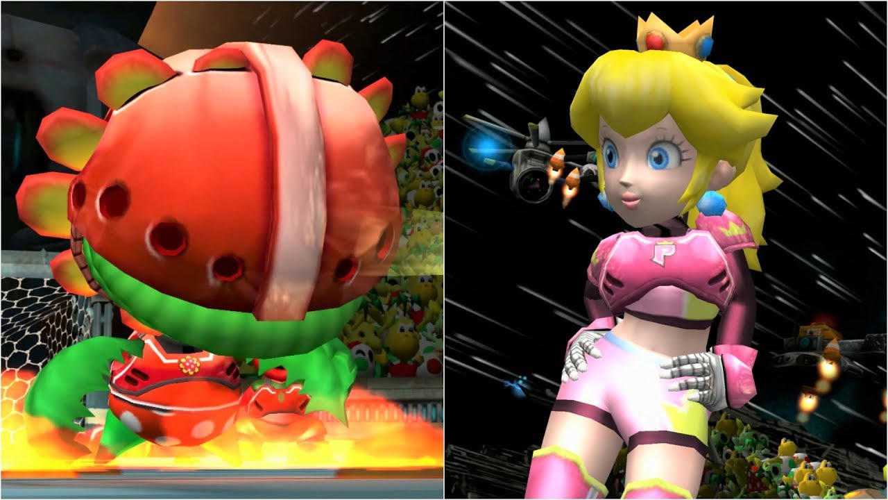 Mario Strikers Charged - Petey vs Peach - Wii Gameplay (4K60fps)