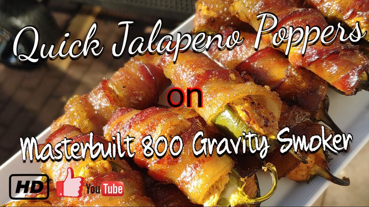 Bacon Jalapeno Poppers on a Masterbuilt Gravity Series 800 Smoker! Easy Appetizer! Better than LSG?