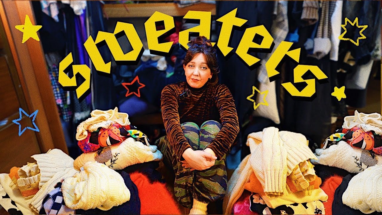 decluttering my thrifted sweater collection ★彡 (i really just wanted to show you my sweaters ok?)