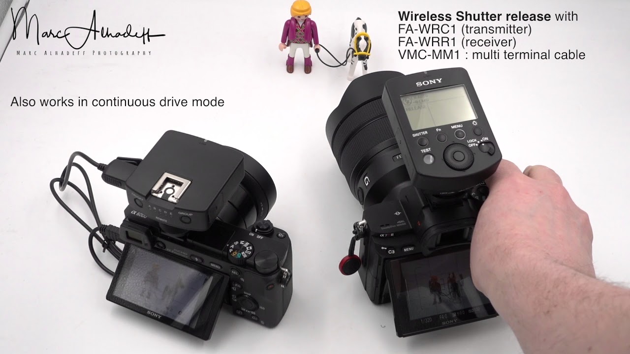 Wireless Shutter release with FA WRC1M + FA WRR1 & VMC MM1 multi terminal cable