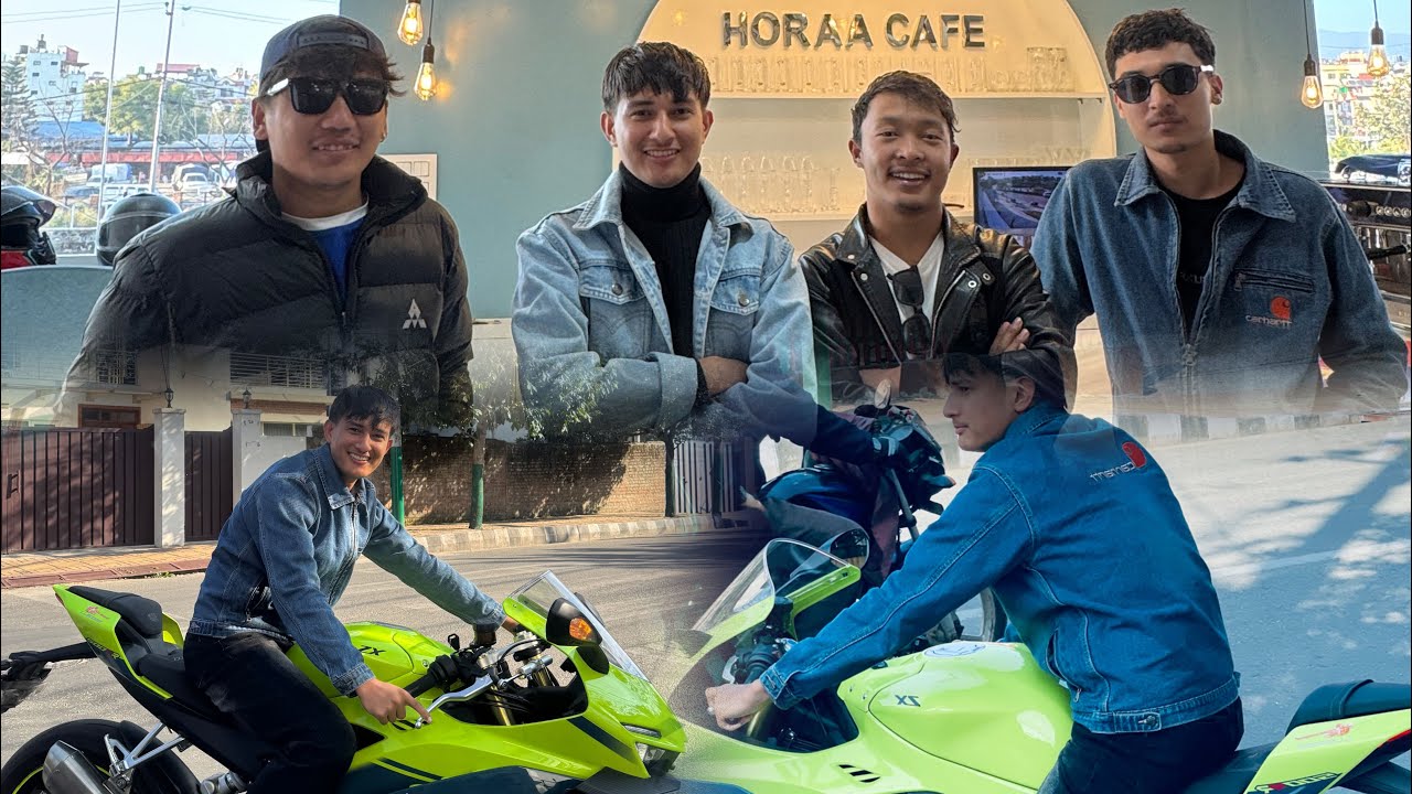 “Riding the ZXJC 500RR Through the Streets – What a Monster!”🏍️❤️😎 Visiting HORA Cafe @cr7horaaYT 