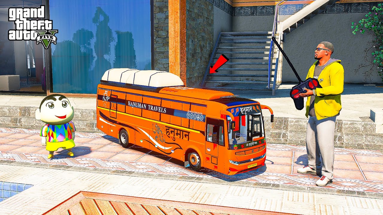 Franklin & Shinchan Buy Mini RC Indian Hanuman Bus in GTA 5 || JNK GAMER